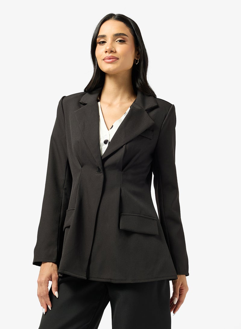 Ginger Cinched Waist Structured Blazer - Image 1